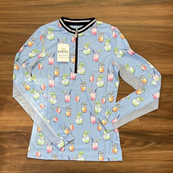 Kastel Denmark Women's Crewneck Sun Shirt - Blue Cocktails - XS - Picture 1 of 6